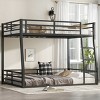 TopComfy Beds Metal Full XL over Queen Bunk Bed Teens Bed Space Saving Noise Reduced No Box Spring Needed for Bedroom, Black, 63"*63.7"*91.04" - 2 of 4