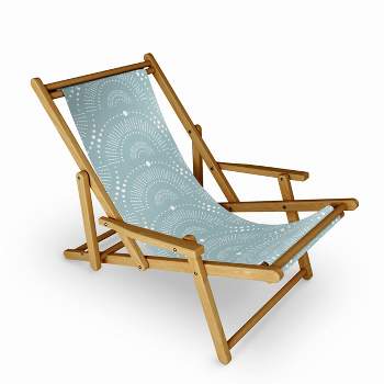 Heather Dutton Rise and Shine Mist Outdoor Sling Chair - Deny Designs: UV-Resistant, Water-Resistant, 3-Position Recline, Hardwood Frame, Portable