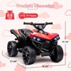 Kids ATV 4 Wheeler, 6V Ride on Toy, Wear-Resistant Wheels, Music & Foot Pedal, Battery Powered Electric Quad Car for Kids Toddlers 3-10 - 3 of 4