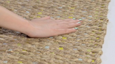 Cape Cod Yellow Handwoven Cotton Area Rug 4' x 6'