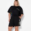 Pride Adult Smiley World Rainbow Heart Graphic Shorts - Black - 3 of 3