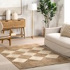 Nuloom Kiraz Trellis 5x8 Jute Indoor Area Rug for Dining Room Rug Neutral Rug Living Room Rug, Natural/Ivory - 2 of 4
