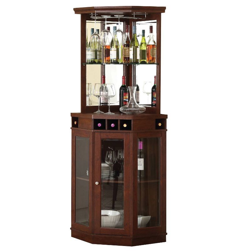 Corner Bar Unit with Glass Doors - Home Source, 1 of 7