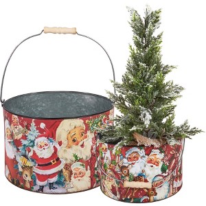 Primitives by Kathy Vintage Christmas Bucket Set - 1 of 4