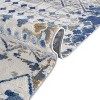 LunaLulink The blue and cream woven rug is easy to clean and stain and fade resistant. - 3 of 4