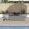 vidaXL Lounge Bed Gray and dark gray Polyethylene rattan - 3 of 4