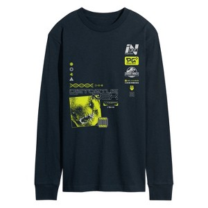 Men's - Jurassic World: Rebirth - Distortus Rex Long Sleeve Graphic T-Shirt - 1 of 3