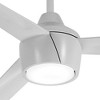 56" Minka Aire Modern 3 Blade Outdoor Ceiling Fan with LED Light Remote Control Gray Wet Rated for Patio Exterior Porch Gazebo - 3 of 4
