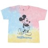 Walt Disney World Girl's Mickey Mouse Tie-Dye Kids Short Sleeve T-Shirt - 2 of 4