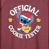 Women's - Lilo and Stitch - Christmas Official Cookie Tester Lightweight French Terry Wide Neck Long Sleeve Shirt - 2 of 4