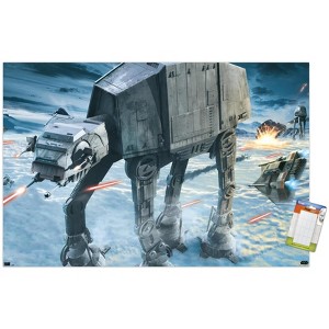 Trends International Star Wars: Hoth - AT-AT Battle Unframed Wall Poster Prints - 1 of 4