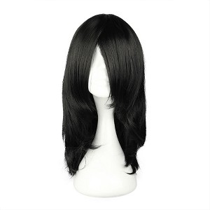 Unique Bargains Women's Wigs for Black Women 18" Black with Wig Cap - 1 of 4