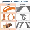 36in 28in Log Lifting Tongs, 4 Claw Log Grabber Hook with Operating Handle, Heavy Duty Timber Claw Hook, Logging Tools - 4 of 4