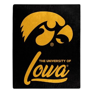 NCAA Signature Iowa Hawkeyes 50 x 60 Raschel Throw Blanket - 1 of 3