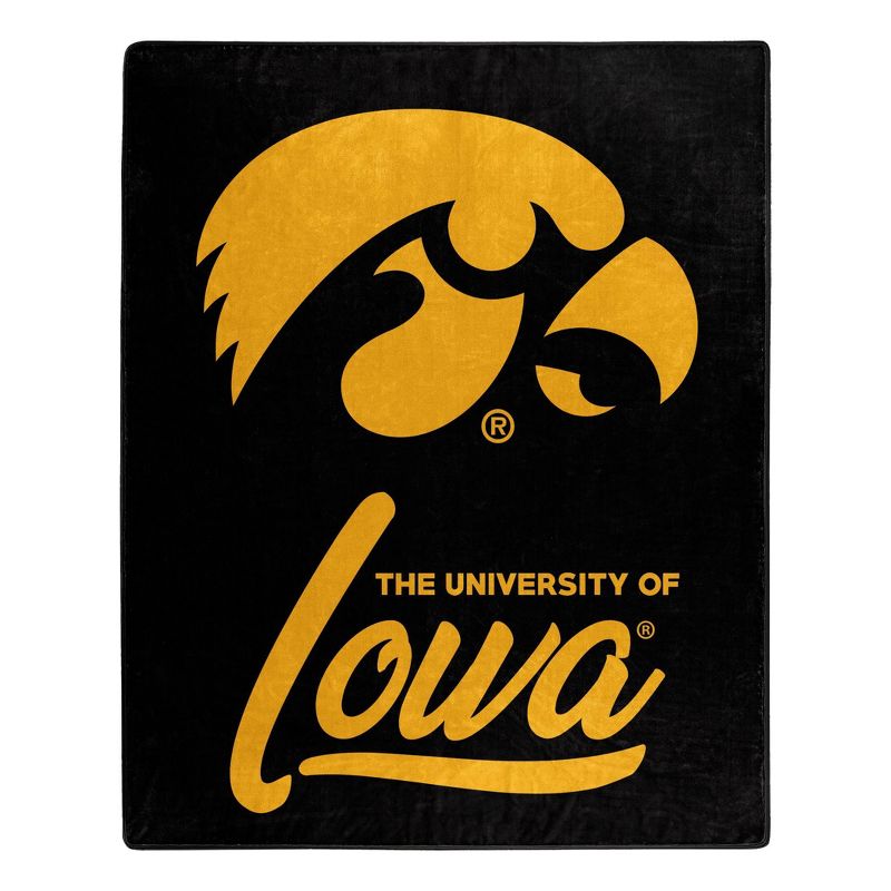 NCAA Signature Iowa Hawkeyes 50 x 60 Raschel Throw Blanket, 1 of 4