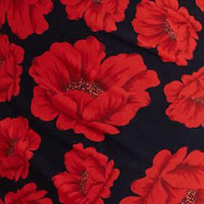 red black floral