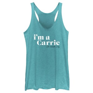 Women's Sex and the City I'm a Carrie Text Racerback Tank Top - 1 of 4