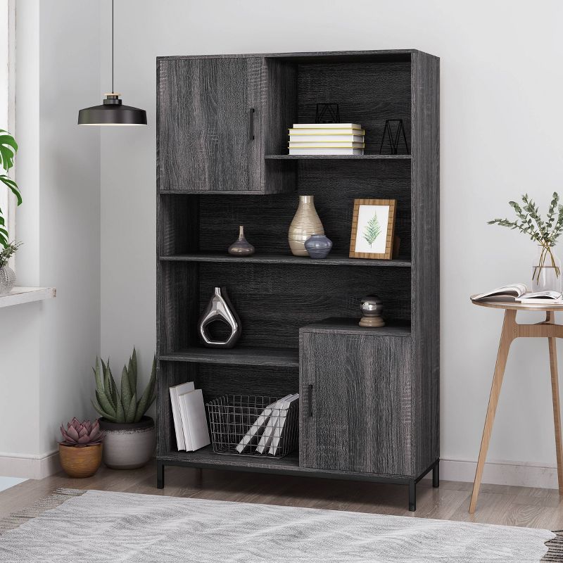64.5&#34; Frankford Contemporary Cube Unit Bookcase Dark Gray - Christopher Knight Home, 3 of 7
