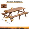 PAGED Patio Dining Set Wood Outdoor Table and Chairs All Weather Use for Outdoor, Garden, Poolside, Yard - 4 of 4
