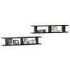 vidaXL Wall Shelves 2 pcs Black 41.3 in.x7.1 in.x7.9 in. Engineered Wood - 3 of 4