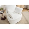 Lyngins Swivel Accent Chairs with Backrest,Upholstered Swivel Barrel Chairs,Sofa Chairs for Bedroom,Living Room - 3 of 4