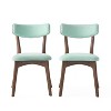 Set of 2 Mid-Century Dining Chairs, Wooden Upholstered Accent Chair -ModernLuxe - 2 of 4