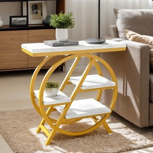 Hommoo 4-Tier Modern Bedside Table for Living Room - 1 of 4