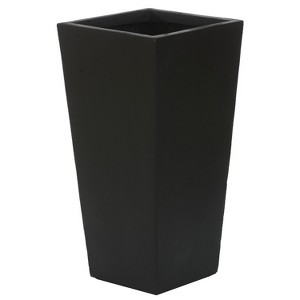 LuxenHome Square Tapered 18.5" H House Planters, Indoor & Outdoor Black - 1 of 4