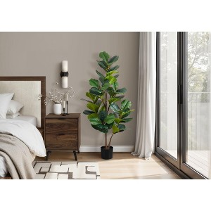 Sapphtopaz Artificial Fiddle Tree Artificial Tree Artificial Plant with Pot, Greenery, Potted, Home Decor for Office, Foyer, Porch - 1 of 4