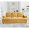 CAVINAS Modern Velvet Loveseat Sofa, Comfortable 2 Seater Couch with Deep Seating and High-Density Foam, Loose Back Cushions, Wide Arms - 3 of 4