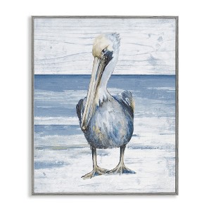 Stupell Industries Rustic Nautical Pelican Framed Giclee Art - 1 of 4