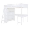 TIRAMISUBEST Full Size Loft Bed with L-Shaped Bulit-in Desk and Storage Shelves, Wooden Loft Bedframe with Ladder and Guardrails - 4 of 4