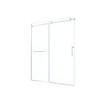 60" W x 75" H Semi-Frame Single Sliding Glass Shower Door,with 1/4"(8mm) Clear SGCC Tempered Glass,Stainless Steel Hardware,Reversible Installation - 2 of 4