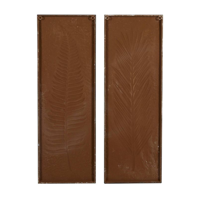 Metal Leaf Wall Decor Set of 2 White - Olivia &#38; May, 4 of 8