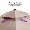 PURPLE LEAF Outdoor Patio Umbrella Offset Cantilever with Base 360 Degree Rotation Round Market Umbrella for Deck Pool and Garden - 3 of 4