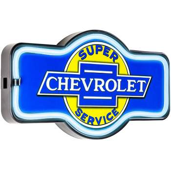 Officially Licensed Chevrolet LED Neon Light Sign Wall Decor Blue - American Art Decor