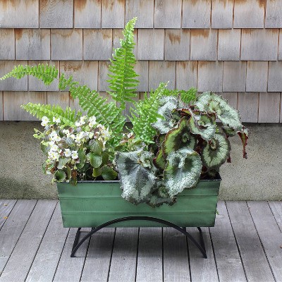 Medium Green Steel Planter Box with Stand