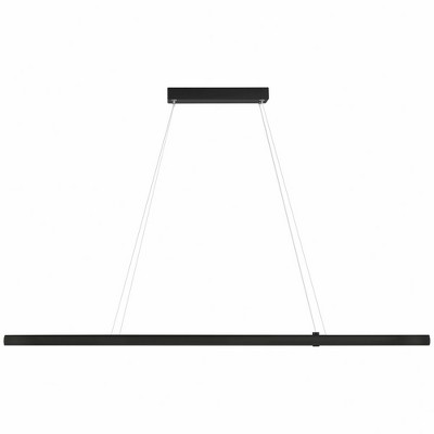 Sleek Matte Black Aluminum LED Pendant - 13" Contemporary Design