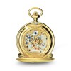 Black Bow Jewelry Charles Hubert IP-pltd Stainless Double Cover Satin Pocket Watch - 2 of 4