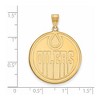 Black Bow Jewelry 10k Yellow Gold Edmonton Oilers NHL Extra Large Pendant - 2 of 3