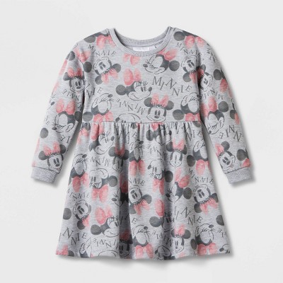Toddler Girls' Minnie Mouse Printed Skater Dress