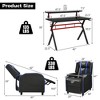 Costway Gaming Desk & Chair Set 48'' Computer Desk & Massage Recliner Chair Black + White/Blue/Pink/Red - 3 of 3