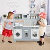Costway Pretend Play Kitchen Wooden Toy Set for Kids w/ Realistic Light & Sound - 2 of 4