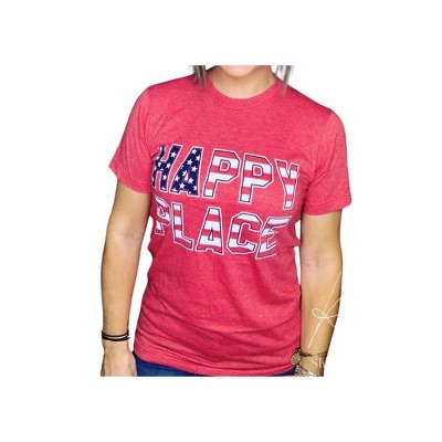Women's Happy Place Flag Graphic Tee - OLIVER & OTIS
