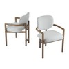 Kumasinova Set of 2 King Louis Style Dining Chairs, Rubber Wood Frame Kitchen Chairs with Ergonomic Backrest, Upholstered Arm Chairs - 4 of 4