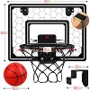 Mini Basketball Hoop with LED Scoreboard Door Mount Honeycomb Pattern Toy for Ages 5-12 Boys Girls - 3 of 4