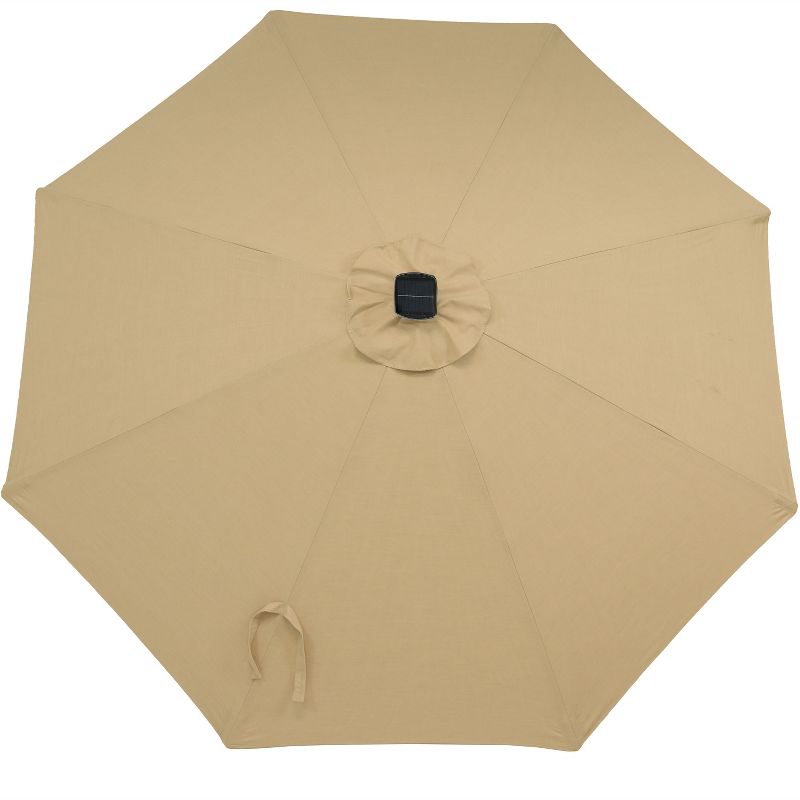 Sunnydaze Outdoor Aluminum Sunbrella Patio Umbrella with Solar LED Light Bars and Tilt - 9', 5 of 12