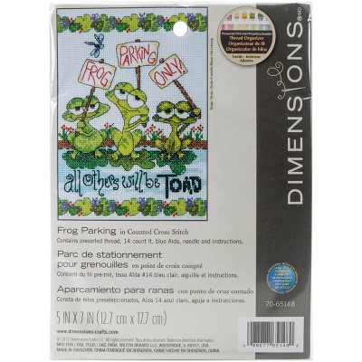 Dimensions Mini Counted Cross Stitch Kit 5"X7"-Frog Parking (14 Count)