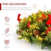 Best Choice Products Pre-Lit Battery Powered Christmas Wreath Decoration w/ PVC Tips, Ribbons - 3 of 4
