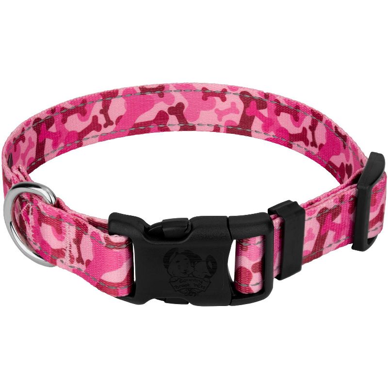 Country Brook Petz Deluxe Pink Bone Camo Reflective Dog Collar, 1 of 6